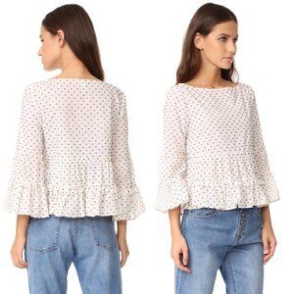 Club Monaco ruffle tiered blouse XS - Picture 5 of 6